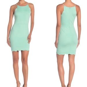 NWOT Love...Ady Scalloped Bodycon Dress